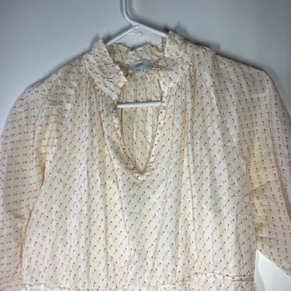 Closed Bull Bell Polka Dot Dress Strawberry Pink 3/4 Sleeveless Cinched Waist - Picture 11 of 17